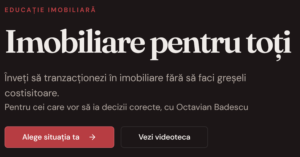 Imobiliare pentru toți - educație imobiliară cu Octavian Bădescu