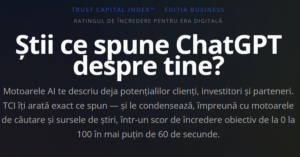 Trust Capital Index - vizibilitate în fața motoarelor AI